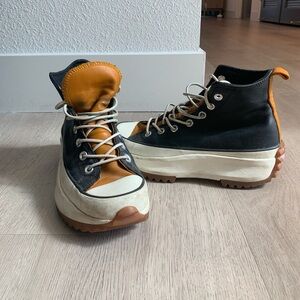Converse leather run star hike platform